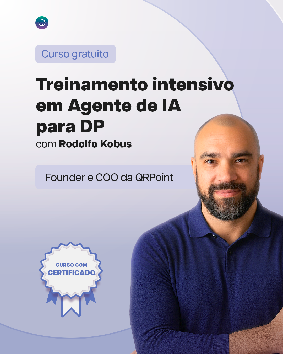 Com os cursos da QR voltados ao DP, você fica por dentro de Inteligência Artificial, gestão de ponto, férias, admissão e muito mais!Torne o seu Departamento pessoal, mais estratégico. 